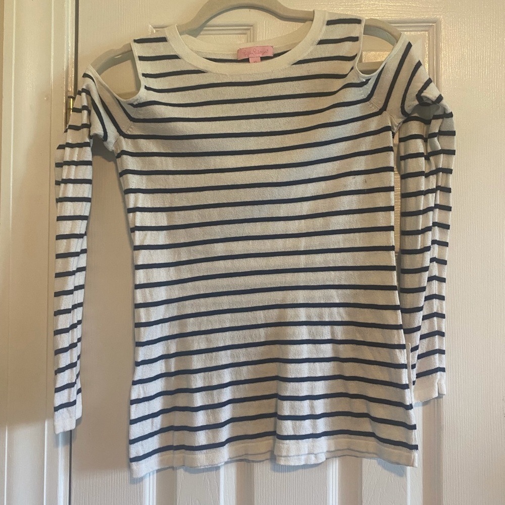 Lilly Pulitzer cold shoulder sweater